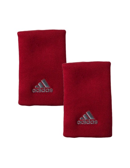 Par Munequeras Adidas Rojo Gris | Ofertas de pádel